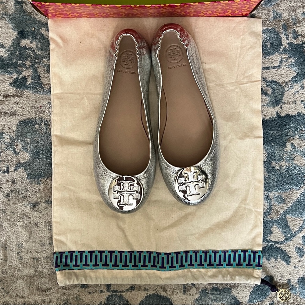 NWOT Tory Burch Minnie Travel Ballet Flats Size 8
